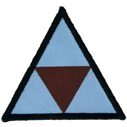 16 Air Assault Brigade - Army Air Corps - 3 Regiment Blue/Maroon Triangle  Woven Parachute DZ (Drop-Zone) Patch