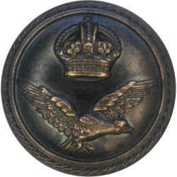 Royal Naval Air Service 23mm - WW1 with King's Crown. Bronze Military uniform button