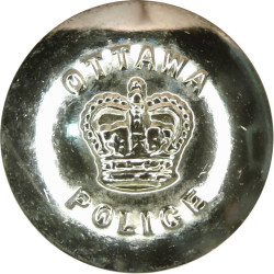 Canada: Ottawa Police 23mm - Gold Colour with Queen Elizabeth's Crown. Anodised Police or Prisons uniform button