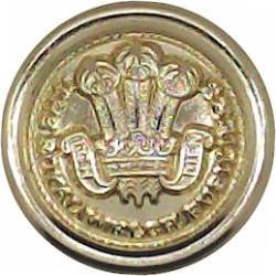 Royal Welch Fusiliers (PoW's Feathers Pattern) 14mm - Gold Colour  Anodised Staybrite military uniform button