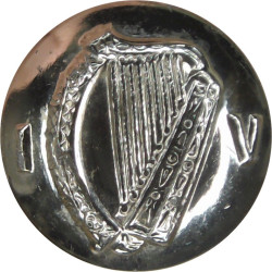 Irish Defence Forces - Army - Harp With Letters IV 16mm - Gold Colour  Anodised Staybrite military uniform button