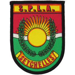 Seychelles People's Liberation Army - 1977-1981 SPLA Shield  Printed Military Formation arm badge