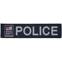 Royal Navy Police - Chest Title With Naval Ensign White On Navy  Woven Naval Branch, rank or miscellaneous insignia