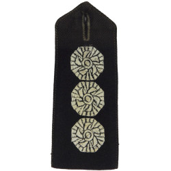 Rank Strap: Assistant Divisional Officer 3 Impellers On Black  Embroidered Fire and Rescue Service insignia