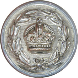 County Deputy Lieutenant's Button (Crown In Wreath) 24mm with King's Crown. Silver-plated Civilian uniform button